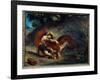 Young Woman Taken Away by a Tiger or Indian Bitten by a Tiger. Painting by Eugene Delacroix (1798-1-Ferdinand Victor Eugene Delacroix-Framed Giclee Print