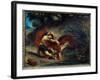 Young Woman Taken Away by a Tiger or Indian Bitten by a Tiger. Painting by Eugene Delacroix (1798-1-Ferdinand Victor Eugene Delacroix-Framed Giclee Print