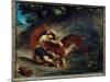 Young Woman Taken Away by a Tiger or Indian Bitten by a Tiger. Painting by Eugene Delacroix (1798-1-Ferdinand Victor Eugene Delacroix-Mounted Giclee Print