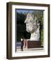 Young Woman Taking Photograph of the Monumental Head, by Igor Mitora, Boboli Gardens, Florence, Tus-Peter Barritt-Framed Photographic Print