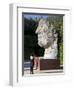 Young Woman Taking Photograph of the Monumental Head, by Igor Mitora, Boboli Gardens, Florence, Tus-Peter Barritt-Framed Photographic Print