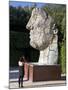 Young Woman Taking Photograph of the Monumental Head, by Igor Mitora, Boboli Gardens, Florence, Tus-Peter Barritt-Mounted Photographic Print