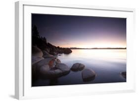 Young Woman Taking Photos at Lake Tahoe, California-Justin Bailie-Framed Photographic Print