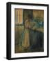 Young Woman Washing Herself, 1896 (Oil on Wood)-Edvard Munch-Framed Giclee Print