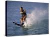 Young Woman Waterskiing-null-Stretched Canvas