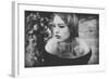 Young Woman Wearing a Black Dress-Sabine Rosch-Framed Photographic Print