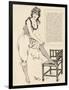 Young Woman Wearing a Lacy Chemise Corset and Frilly Edged Drawers Adjusts Her Stockings-H. Gerbault-Framed Art Print