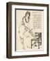 Young Woman Wearing a Lacy Chemise Corset and Frilly Edged Drawers Adjusts Her Stockings-H. Gerbault-Framed Art Print
