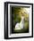 Young Woman Wearing a Long White Dress Holding Sunflowers Outdoor Shot. Portrait of Beautiful Blond-iancucristi-Framed Photographic Print