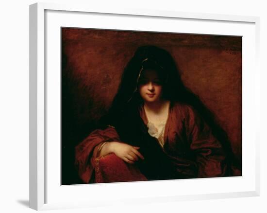 Young Woman Wearing a Shawl, 1699-Jean-Baptiste Santerre-Framed Giclee Print