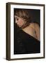 Young Woman Wearing Black Dress with Key on Necklace-Sabine Rosch-Framed Photographic Print