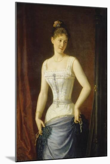 Young Woman Wearing Corset-Mór Than-Mounted Giclee Print