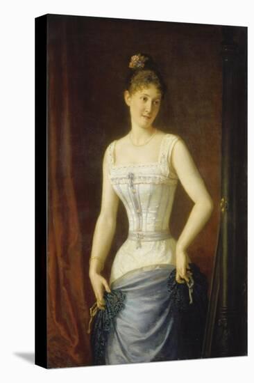 Young Woman Wearing Corset-Mór Than-Stretched Canvas