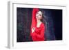 Young Woman Wearing Red Blouse-Sabine Rosch-Framed Photographic Print