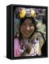 Young Woman Wearing Typical Amber Jewellery, Yushu Horse Fair, Qinghai Province, China-Occidor Ltd-Framed Stretched Canvas