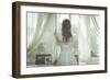 Young Woman Wearing White Dress-Sabine Rosch-Framed Photographic Print