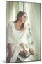 Young Woman Wearing White Dress-Sabine Rosch-Mounted Photographic Print