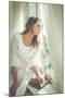 Young Woman Wearing White Dress-Sabine Rosch-Mounted Photographic Print