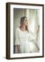 Young Woman Wearing White Dress-Sabine Rosch-Framed Photographic Print