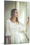 Young Woman Wearing White Dress-Sabine Rosch-Mounted Photographic Print