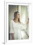 Young Woman Wearing White Dress-Sabine Rosch-Framed Photographic Print