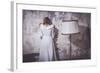 Young Woman Wearing White Dress-Sabine Rosch-Framed Photographic Print