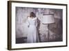 Young Woman Wearing White Dress-Sabine Rosch-Framed Photographic Print