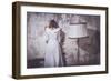 Young Woman Wearing White Dress-Sabine Rosch-Framed Photographic Print