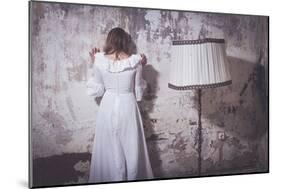 Young Woman Wearing White Dress-Sabine Rosch-Mounted Photographic Print