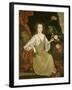 Young Woman with a Butterfly, c.1710-American School-Framed Giclee Print