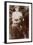 Young Woman with a Dog in a Garden-null-Framed Photographic Print