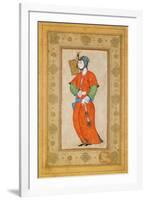 Young Woman with a Fan-Riza-i Abbasi-Framed Giclee Print