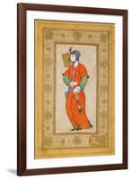 Young Woman with a Fan-Riza-i Abbasi-Framed Giclee Print