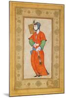 Young Woman with a Fan-Riza-i Abbasi-Mounted Giclee Print