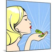 Young Woman with a Frog-Alena Kozlova-Mounted Art Print