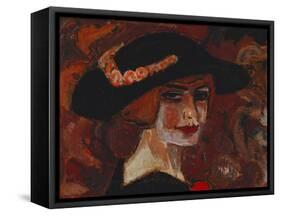 Young Woman with a Hat; Jeune Fille Au Chapeau, 1917-Gustave de Smet-Framed Stretched Canvas