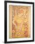 Young Woman with a Lute-Paul Berthon-Framed Giclee Print