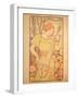 Young Woman with a Lute-Paul Berthon-Framed Giclee Print