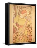 Young Woman with a Lute-Paul Berthon-Framed Stretched Canvas