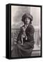 Young Woman with a Puppy-null-Framed Stretched Canvas