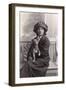 Young Woman with a Puppy-null-Framed Photographic Print