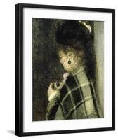 Young Woman with a Small Veil-Pierre-Auguste Renoir-Framed Premium Giclee Print