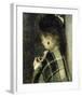 Young Woman with a Small Veil-Pierre-Auguste Renoir-Framed Premium Giclee Print