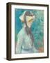 Young Woman with a Straw Hat, 1884 (Oil on Canvas)-Berthe Morisot-Framed Giclee Print