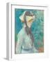 Young Woman with a Straw Hat, 1884 (Oil on Canvas)-Berthe Morisot-Framed Giclee Print