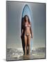 Young Woman with a Surfboard-Ben Welsh-Mounted Photographic Print