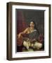 Young Woman with a Veena-Raja Ravi Varma-Framed Giclee Print