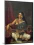 Young Woman with a Veena-Raja Ravi Varma-Mounted Giclee Print