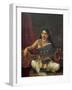 Young Woman with a Veena-Raja Ravi Varma-Framed Giclee Print