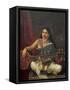 Young Woman with a Veena-Raja Ravi Varma-Framed Stretched Canvas